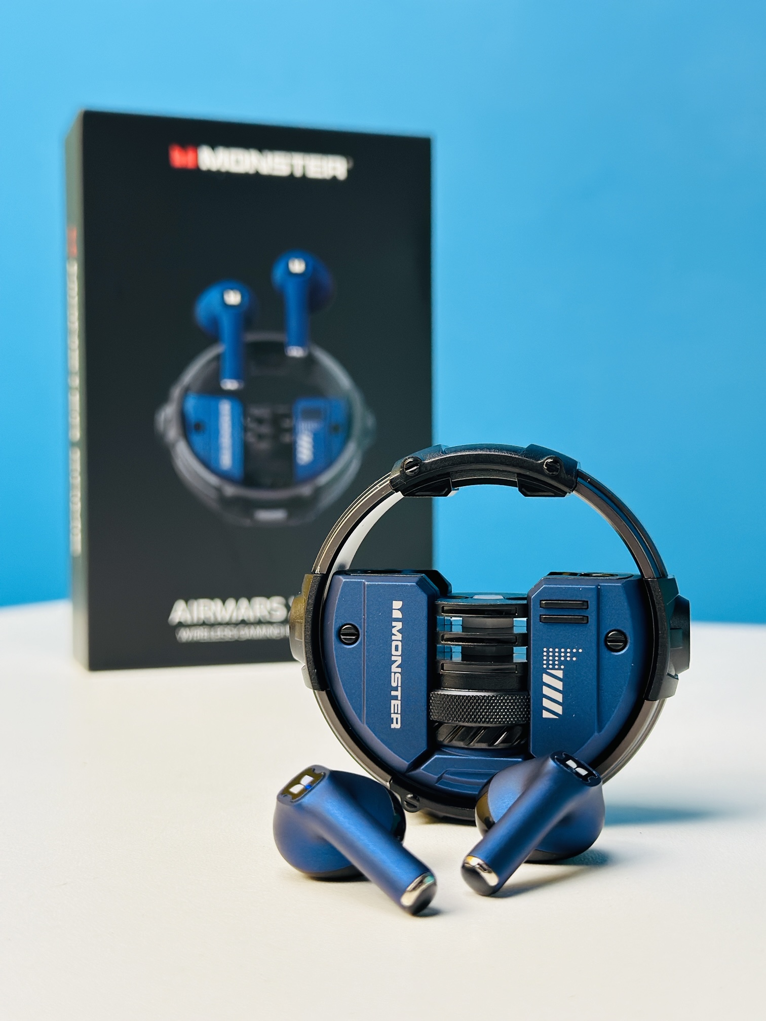 Monster XKT10 Bluetooth Earphones Wireless Headphones – Blue Color