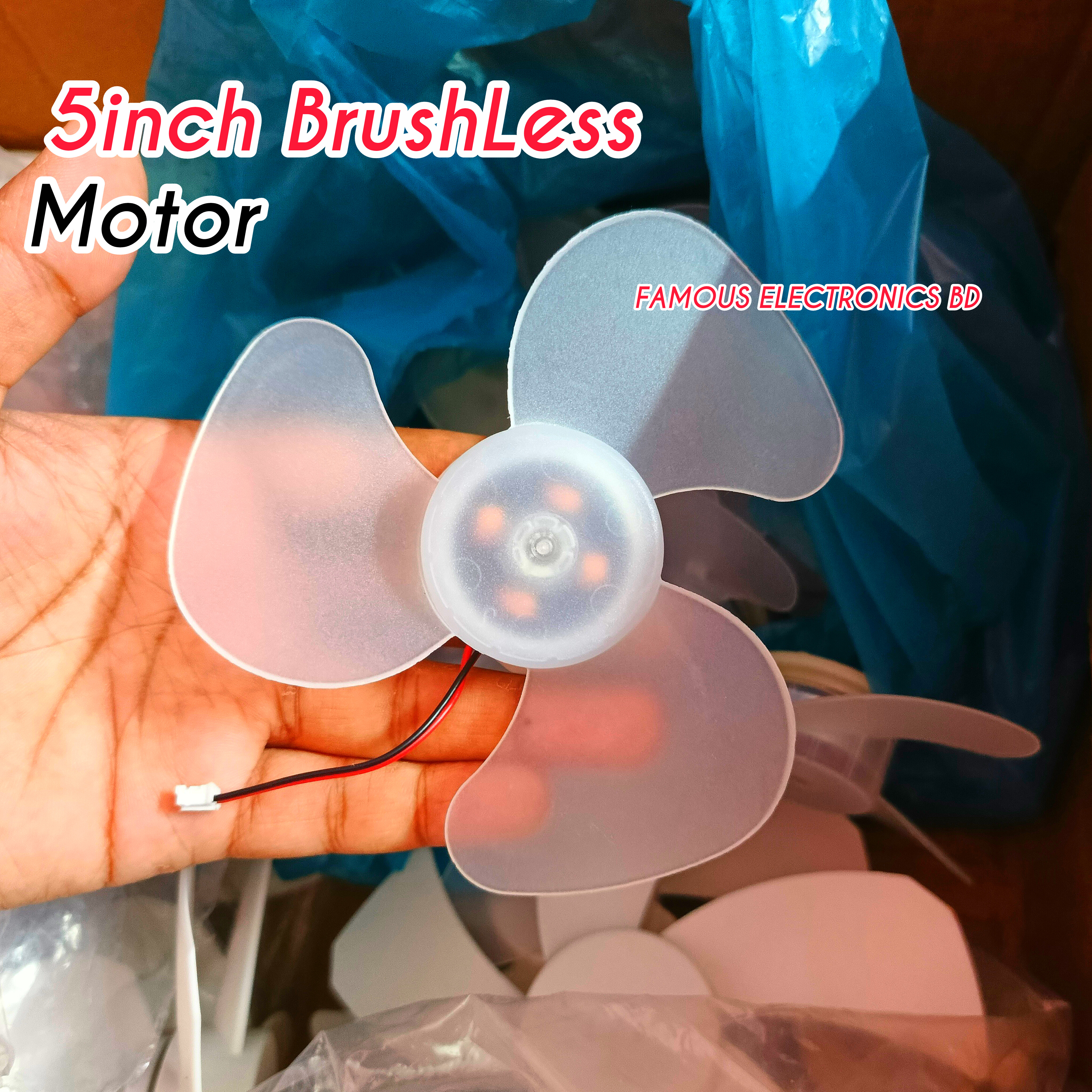 5inch BLDC Brushless Fan Motor 9V/12V Fan Core 3 Blades High Air Flow_img_2