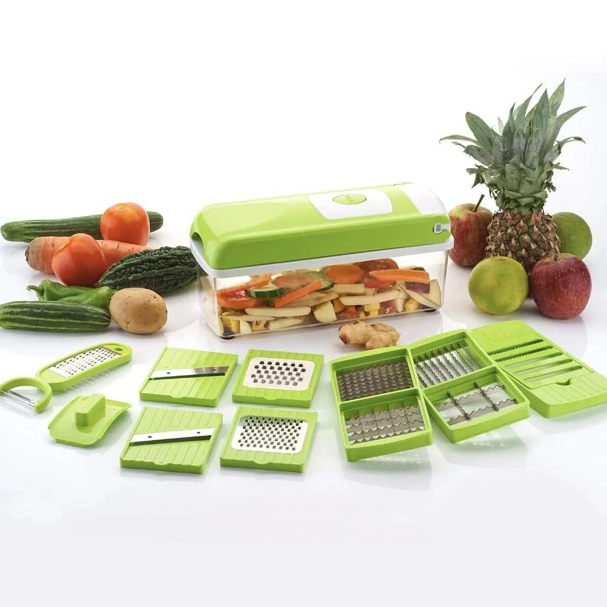 16-In-1 Quicker Vegetable Chipser Slicer Grater & Chopper Vegetable & Fruit Grater &