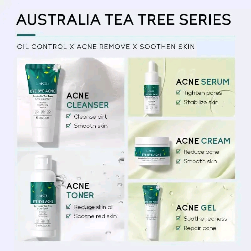 Laikou Tea Tree Bye Bye Acne Skincare Set – 5pcs_img_3