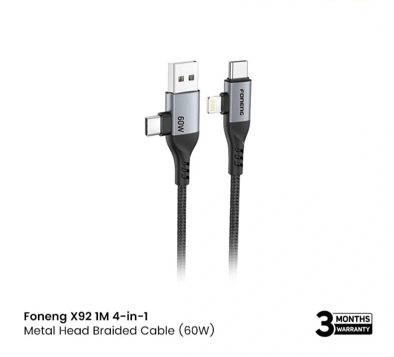 Foneng X92 60W 4-in-1 Fast Charging Cable_img_0
