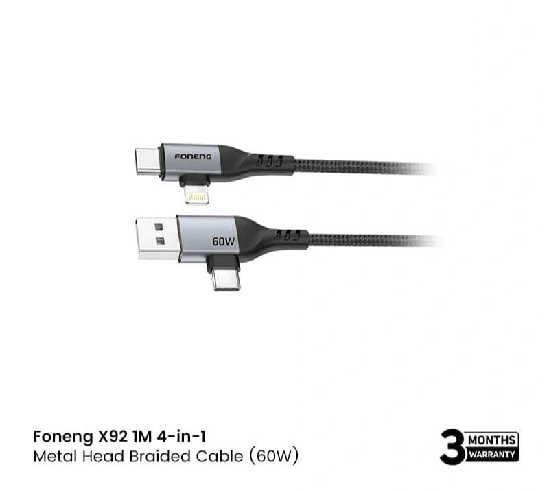 Foneng X92 60W 4-in-1 Fast Charging Cable_img_1