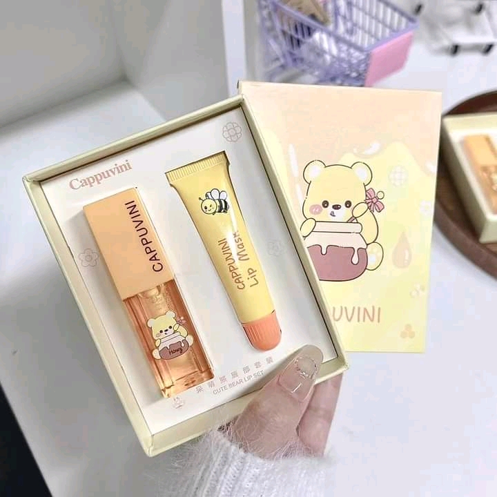 HeYang Cappuvini Honey Lip oil & Lip mask set_img_2