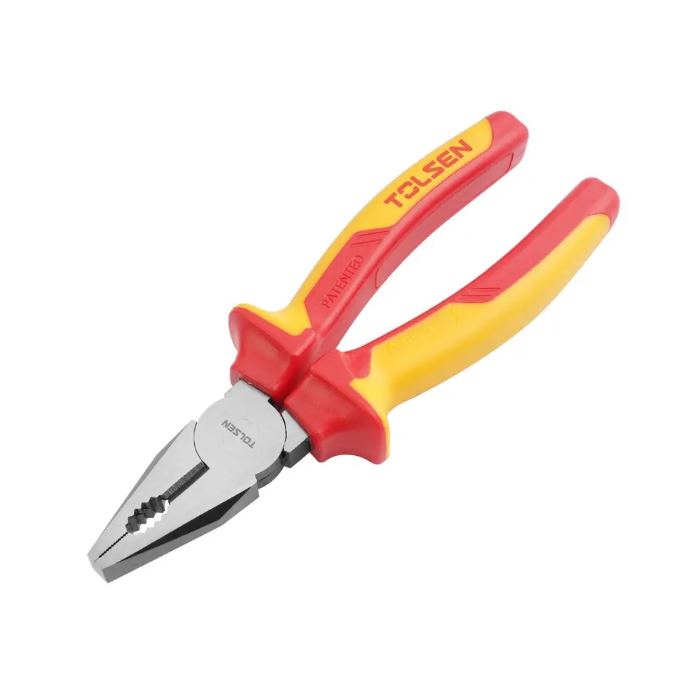 TOLSEN V16006 6" Insulated Combination Pliers | Premium Series | 1000V VDE/GS Certified | EN60900 | CrV Steel | Model: V16006_img_1