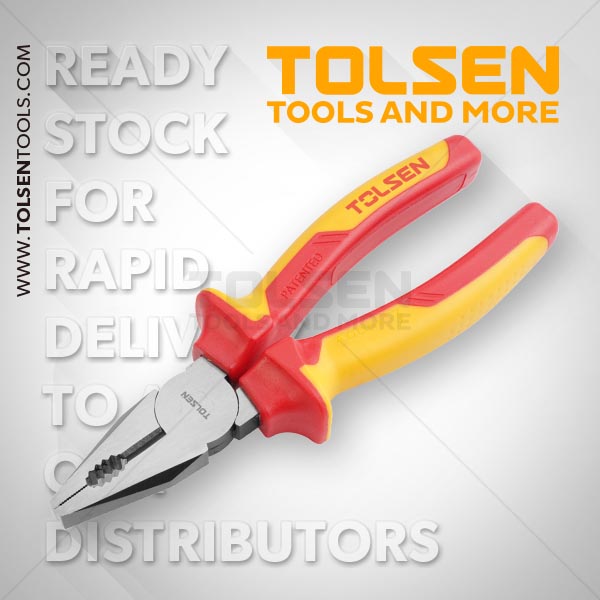 TOLSEN V16006 6" Insulated Combination Pliers | Premium Series | 1000V VDE/GS Certified | EN60900 | CrV Steel | Model: V16006_img_2