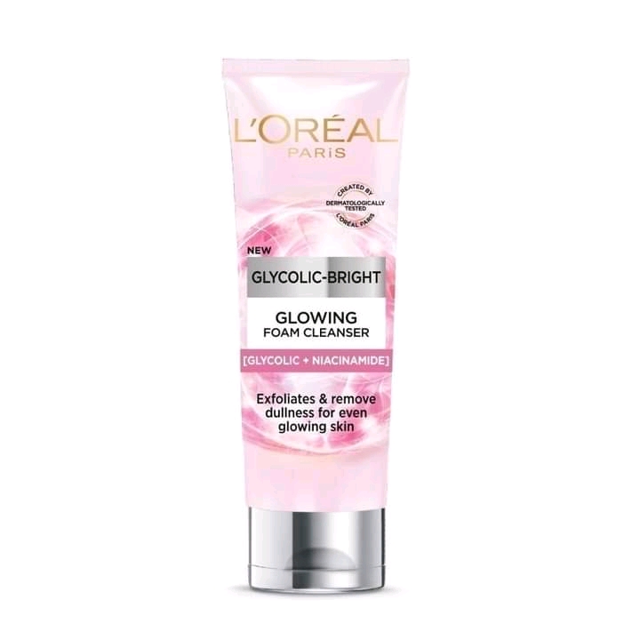 Loreal Paris Glycolic Bright Glowing Foam Cleanser with Glycolic Acid & Niacinamide