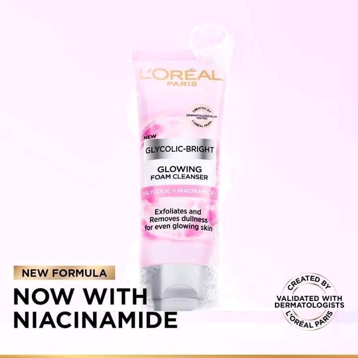 Loreal Paris Glycolic Bright Glowing Foam Cleanser with Glycolic Acid & Niacinamide_img_1