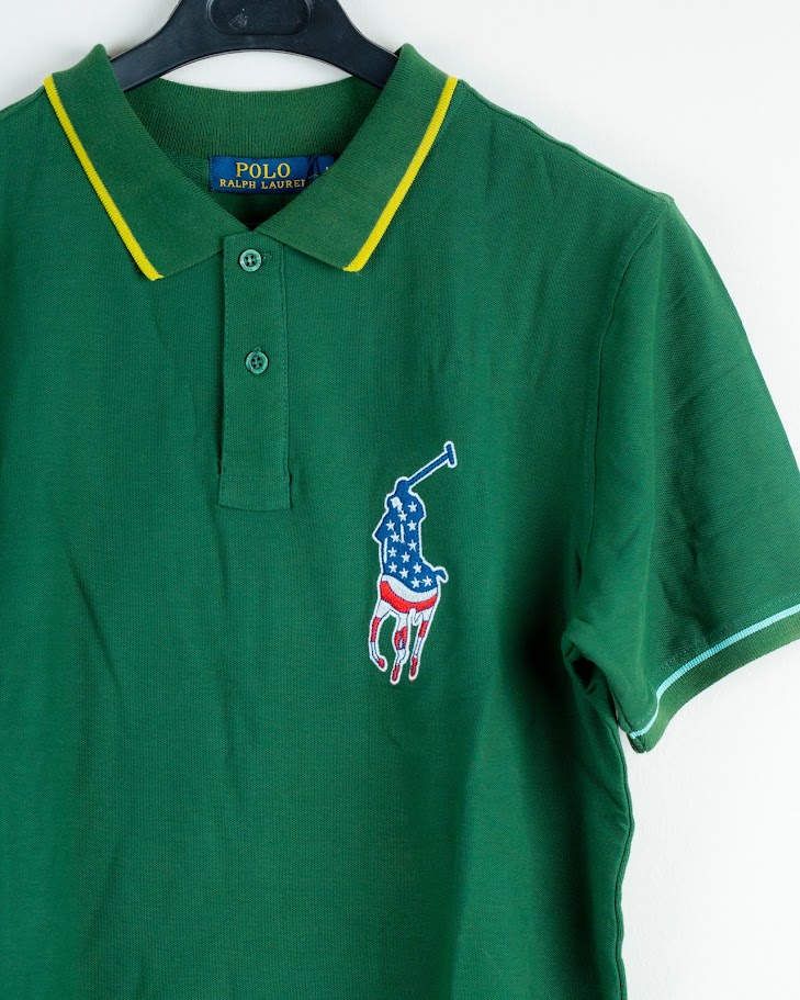 RL P1 100% Combed Cotton Polo Green_img_1