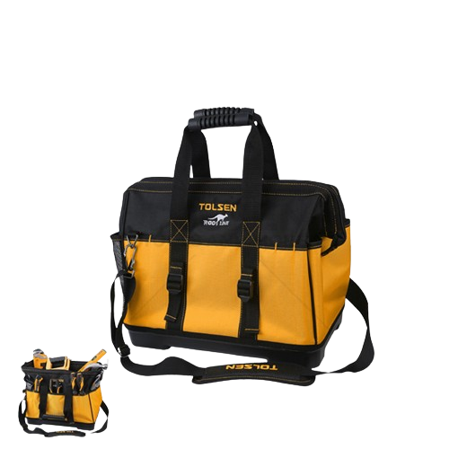 TOLSEN 80103 Tool Bag, Industrial, 16", Rigid Frame, Reinforced Plastic Base, Adjustable Shoulder Strap | Model: 80103_img_9