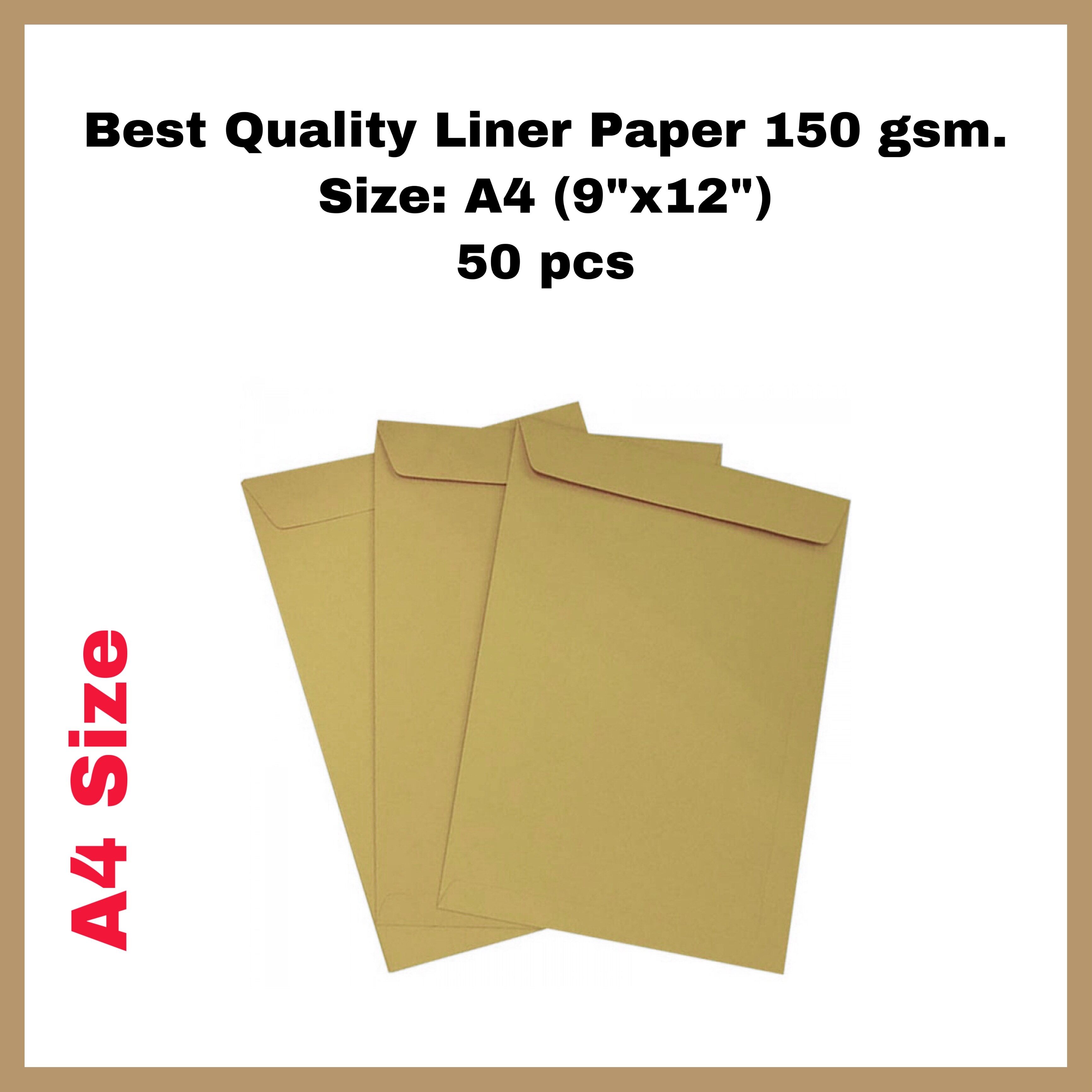 Envelope (A4 10''x12'') size Liner Paper 150 GSM ( 50 pieces Bundle )_img_0