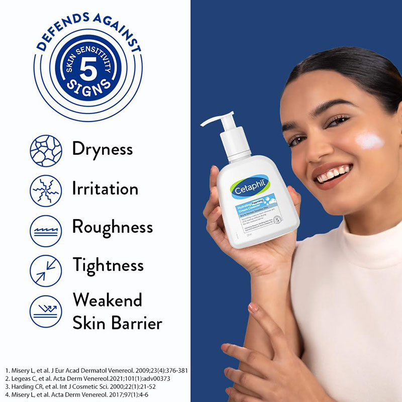 Cetaphil Hydrating Foming Cream Cleanser – 236ml Dry To Normal Sensitive Skin_img_1