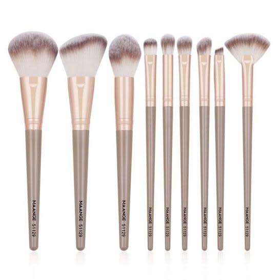 Maange 9ps Brush Set (Silver)