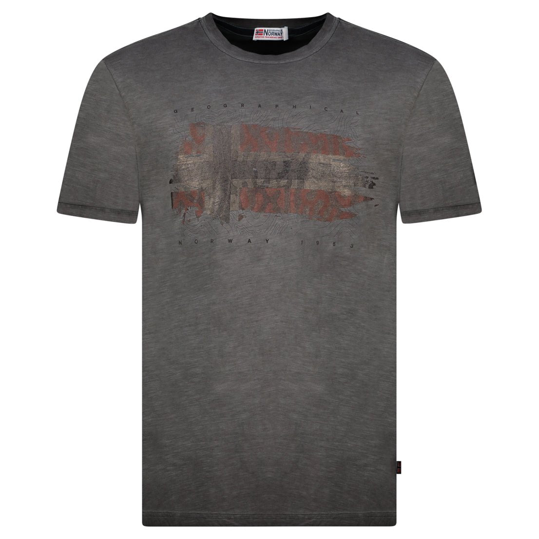 Men's T-Shirt Short Sleeve with Black Flag