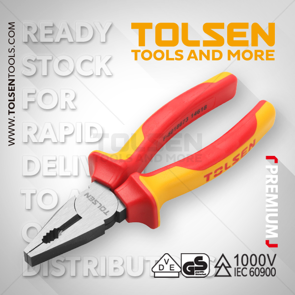 Tolsen VDE 1000V Insulated Combination Pliers 160mm (6") Model: V38116_img_4