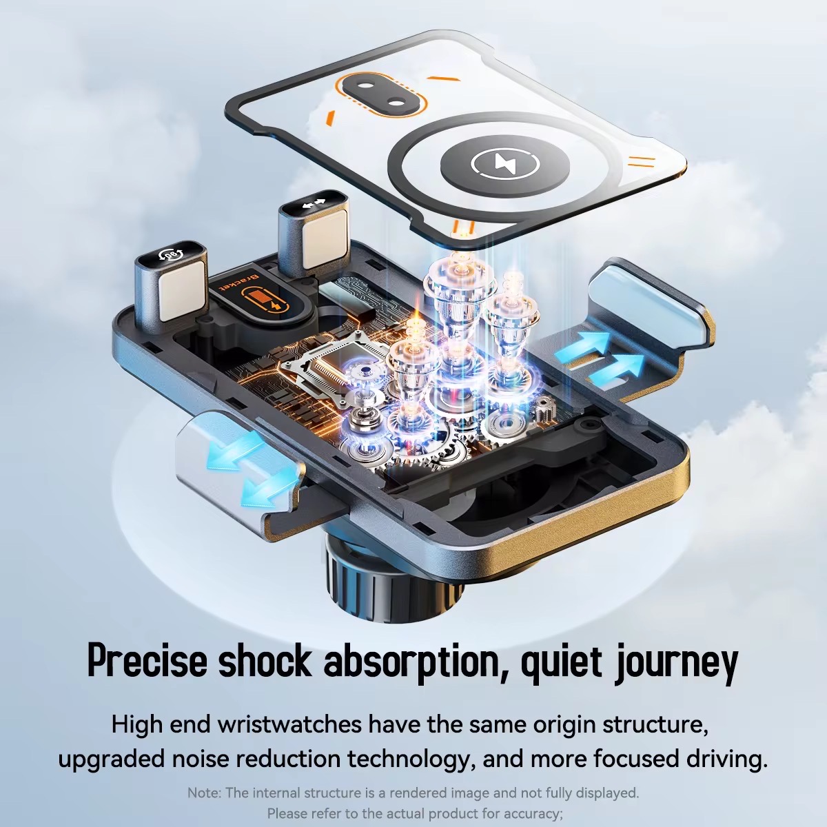 Transparent Electric Wireless Changing Phone Holder_img_2
