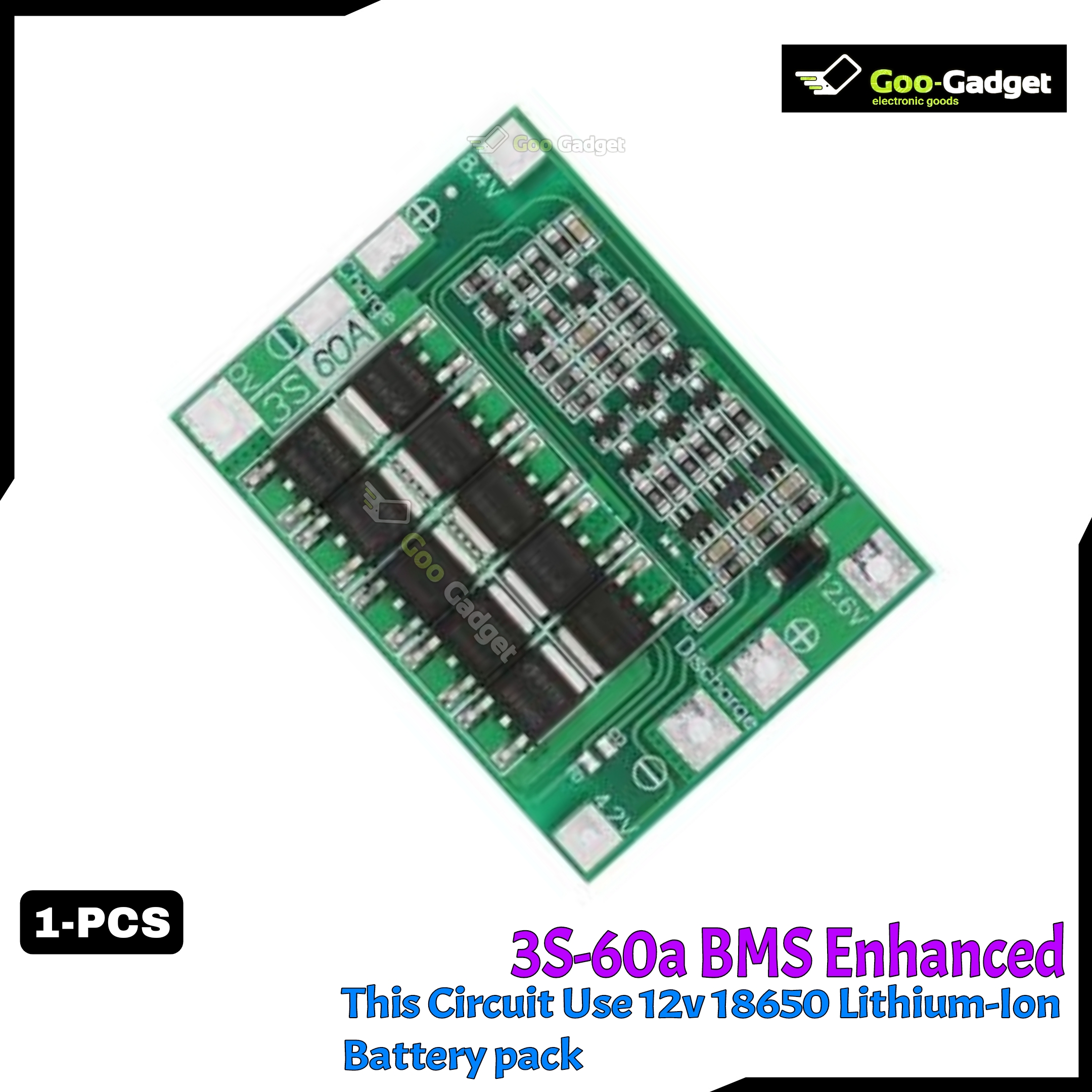 3S 60A BMS Enhanced Version Li-Ion Lithium Battery Charger Protection Board S0326