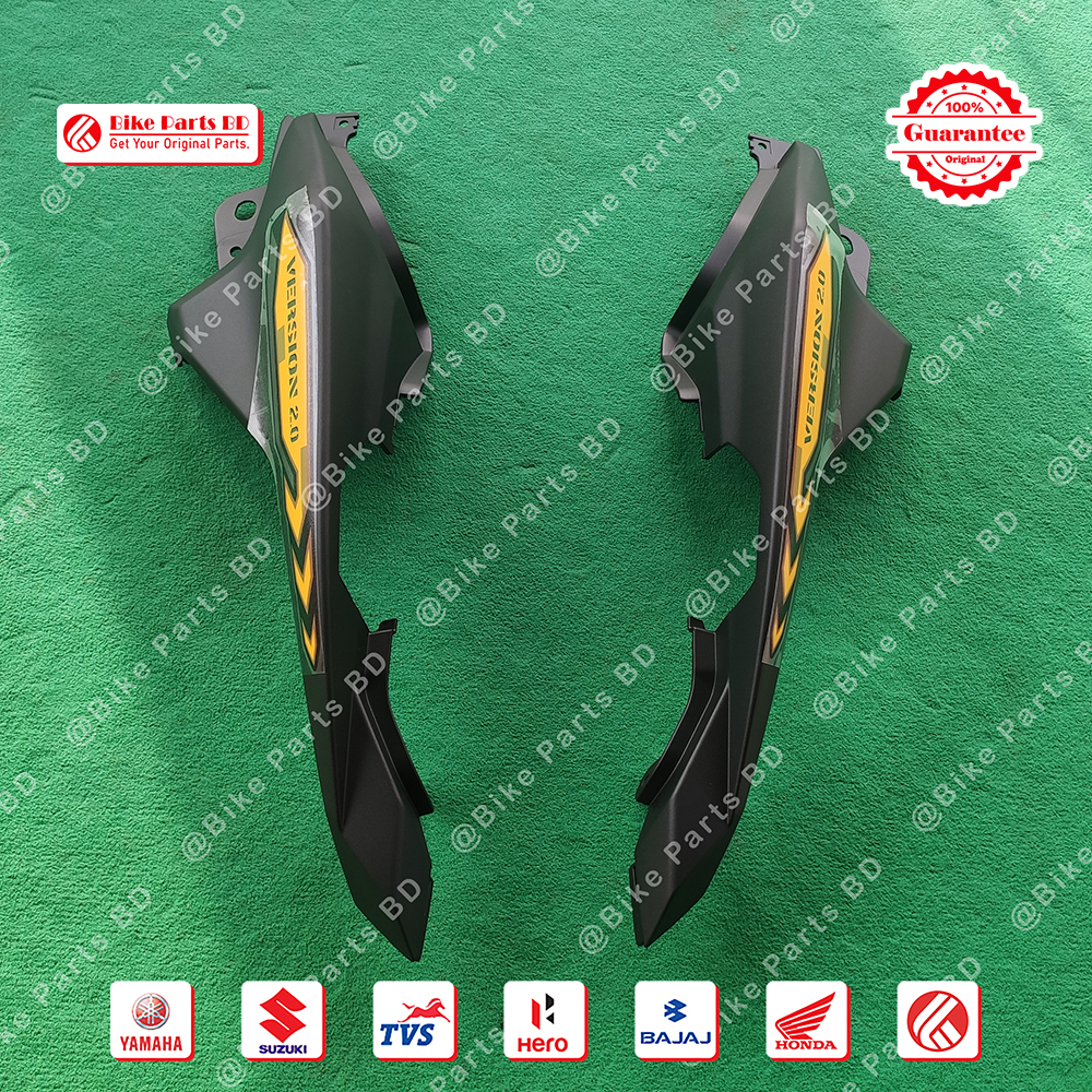 Back Panel for Yamaha FZS V2 (Army Color) bike.