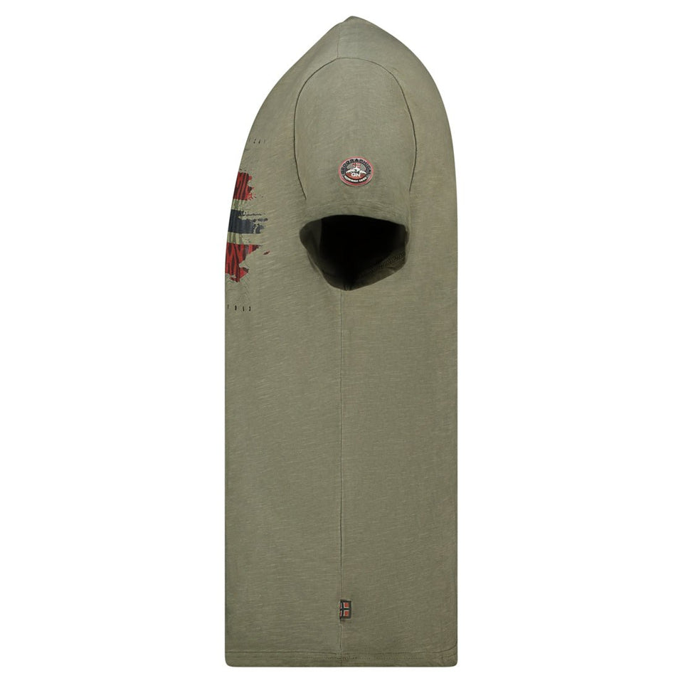 T-Shirt Men Short Sleeve with Olive Flag_img_3