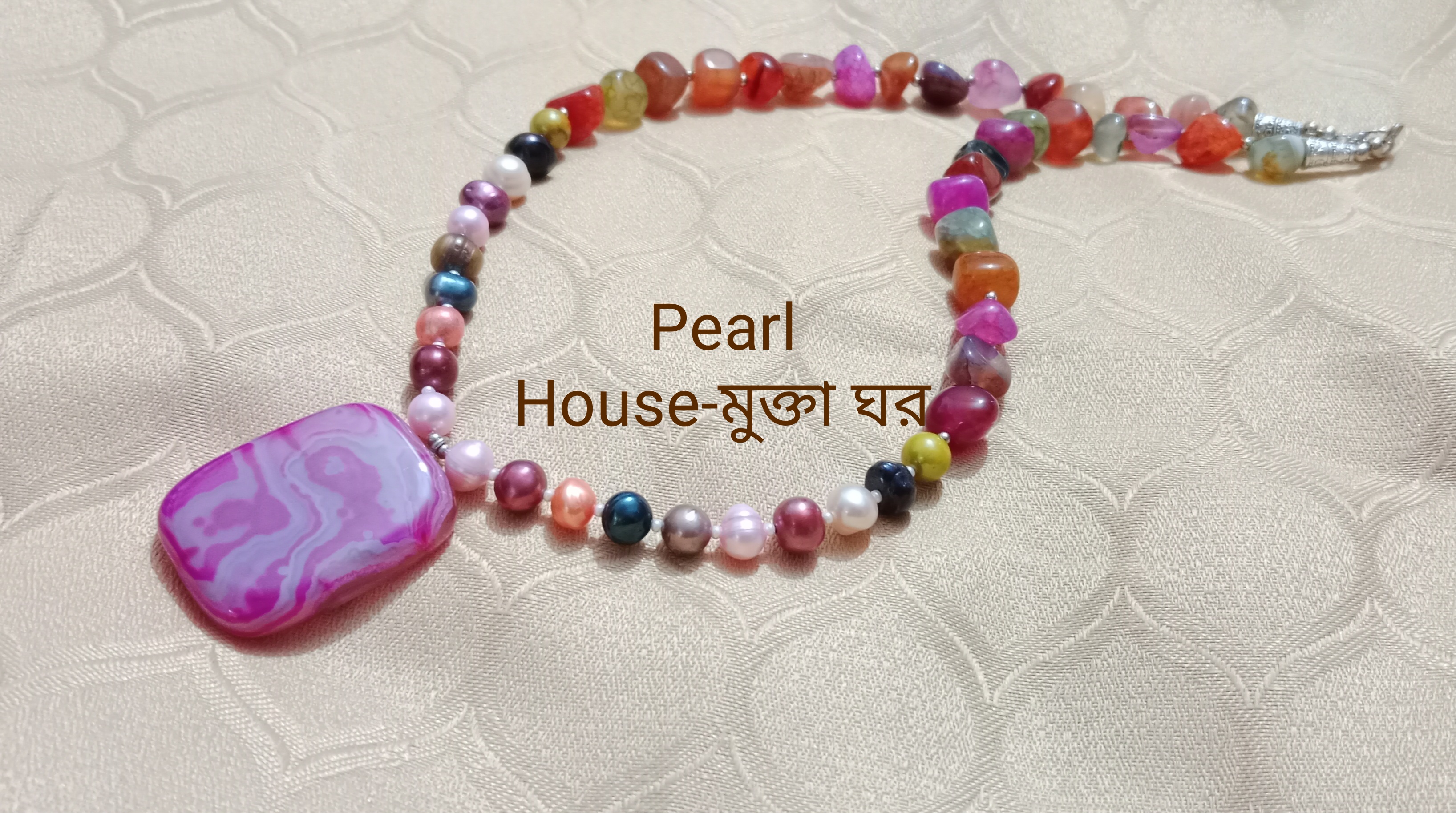 Pearl & Stone combination Exclusive Necklace._img_1