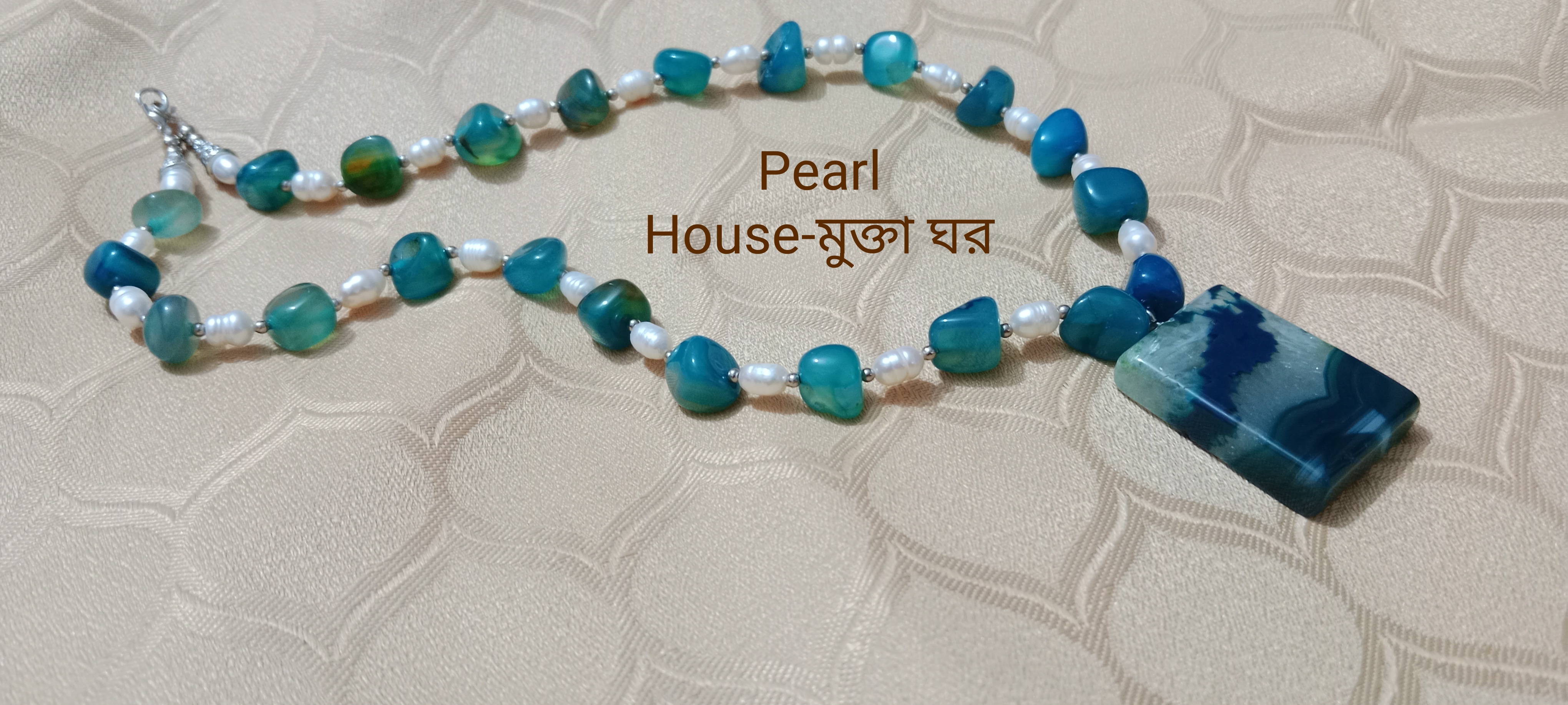 Pearl & Stone combination Exclusive Necklace._img_2
