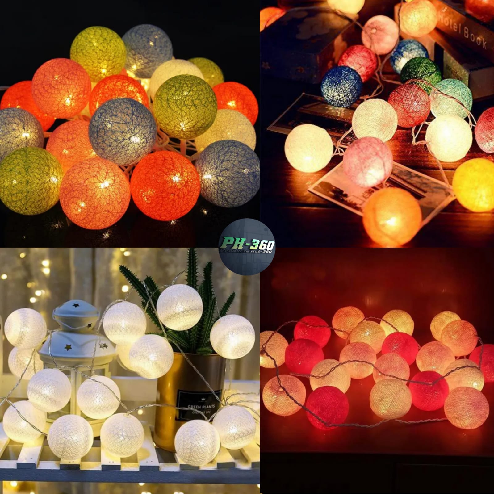 20 LED Cotton Balls Fairy Light