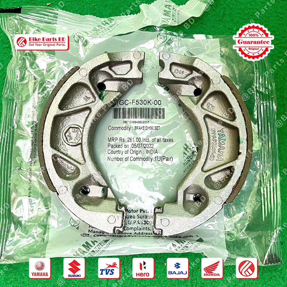Drum Break Shoe (Rear) for Yamaha Saluto 125, FZS V1, FZS V2 (Single Disk), Fazer V1, Fazer V2 bike. thumbnail 2