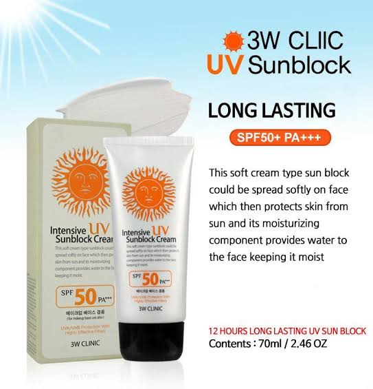 3W Clinic- Intensive UV Sunblock Cream (70ml) thumbnail 2