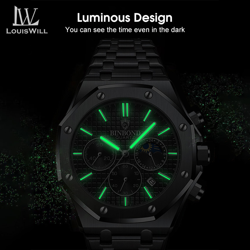 💥LouisWill Multi-function Waterproof Watch With Calendar_img_3