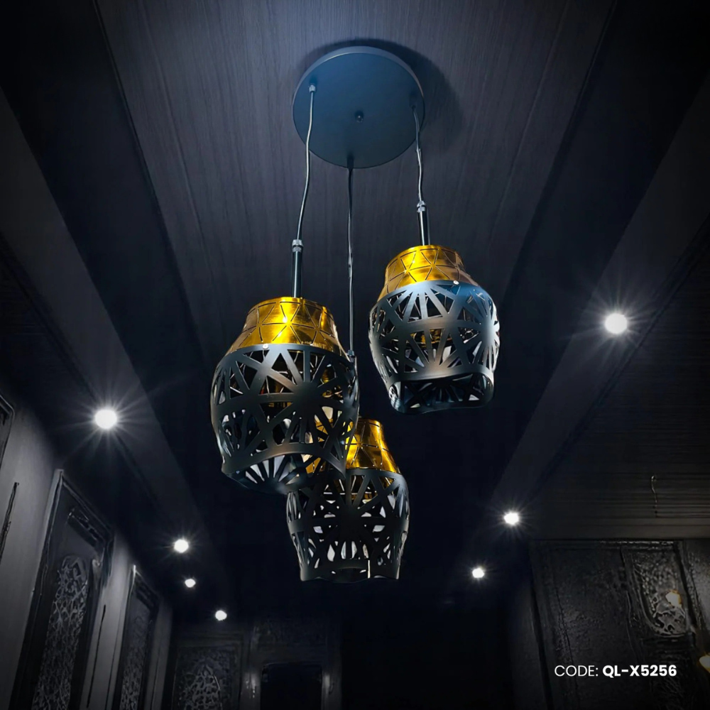 Qulik Modern AmberIron Pendant 3 Color Hanging Lights (QL-X5256)