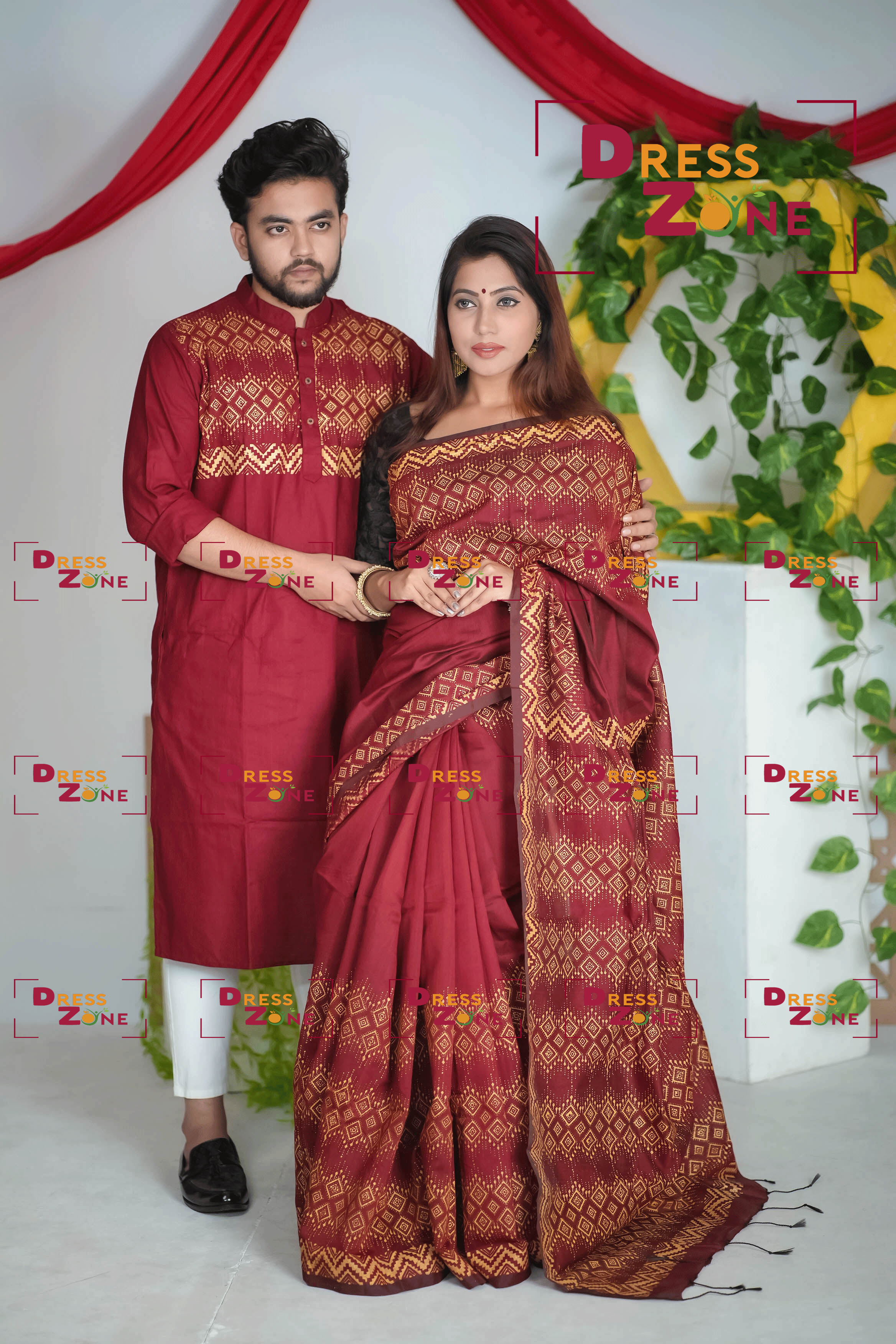 কাপল সেট (শাড়ি + পাঞ্জাবি)