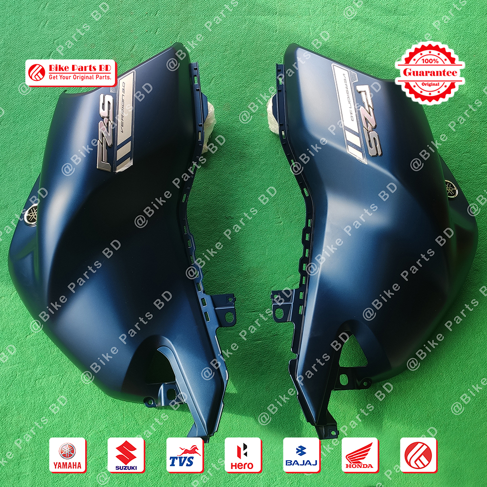 Tanky box (3D-Mat Blue) for Yamaha FZS V3 bike. thumbnail 2