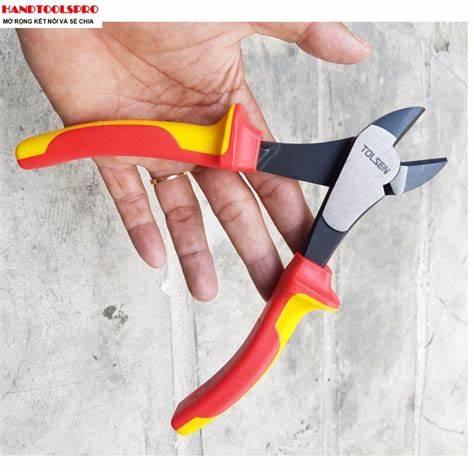 Tolsen 7" VDE 1000V Insulated Diagonal Cutting Pliers 180mm Model: V38127_img_2