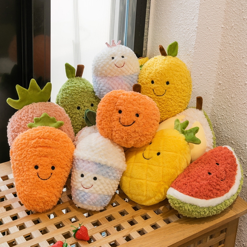 New 8-inch Simulation Fruit Plush: Watermelon & Avocado And More Shape Doll For Gift_img_0