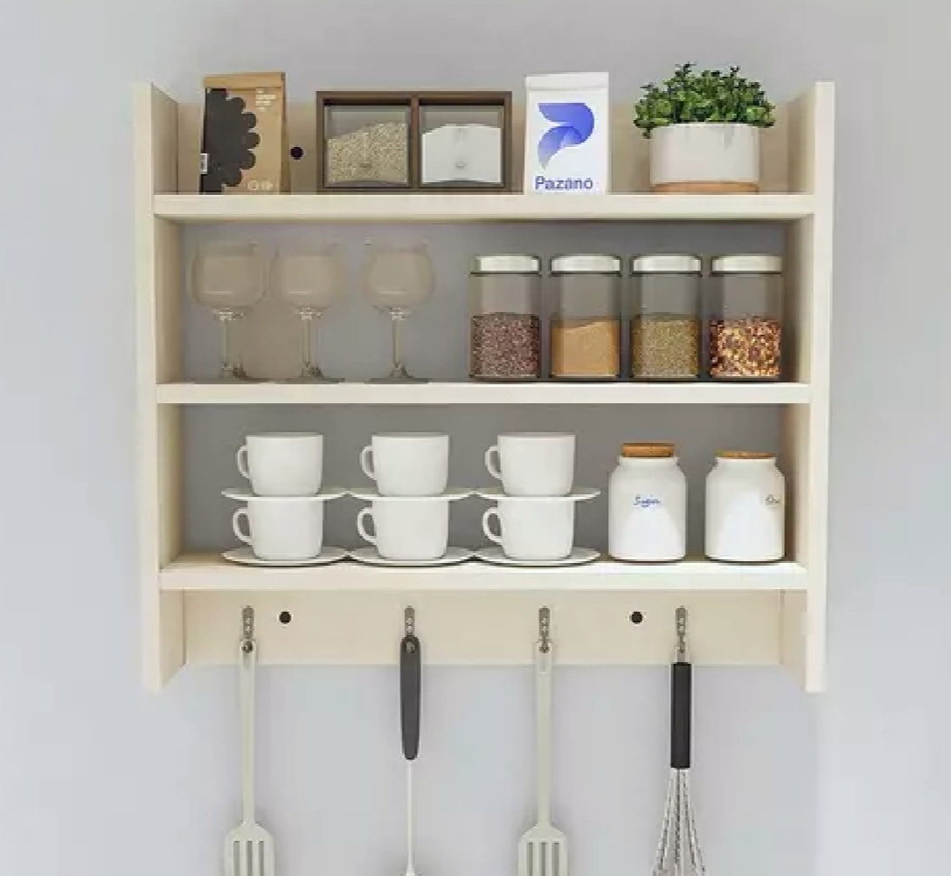 Wall mount kitchen shelf 204