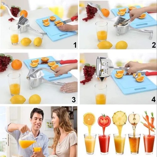 Heavy Duty Aluminum Hand Press Fruit Juicer | Manual Lemon, Lime & Orange Squeezer for Home & Kitchen (Silver) | Price in BD_img_4