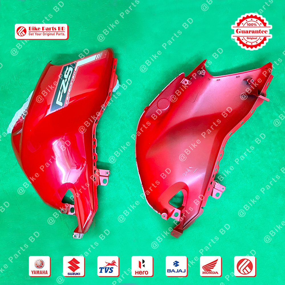 Tanky box (2D-Glossy Red) for Yamaha FZS V3 bike. thumbnail 2