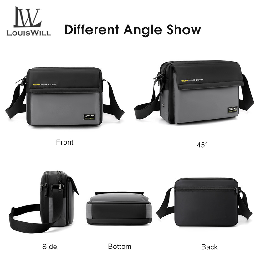 💥LouisWill Crossbody Bag Large Capacity Shoulder Bag Waterproof Anti-Thief Sling Bag Street Shoulder Bag_img_2