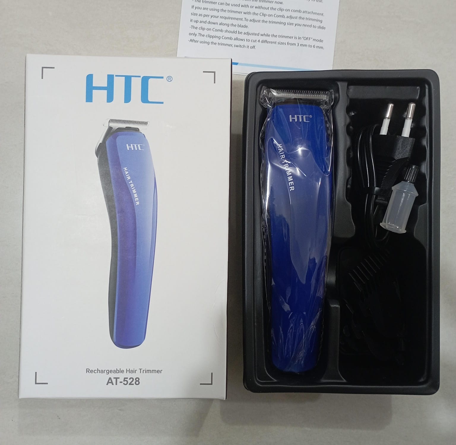 HTC AT-528 Beard Trimmer And Hair Clipper For Men - Blue_img_1