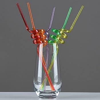 Fruit Shape Straw Reusable Flexible Plastic 4 Pcs Set