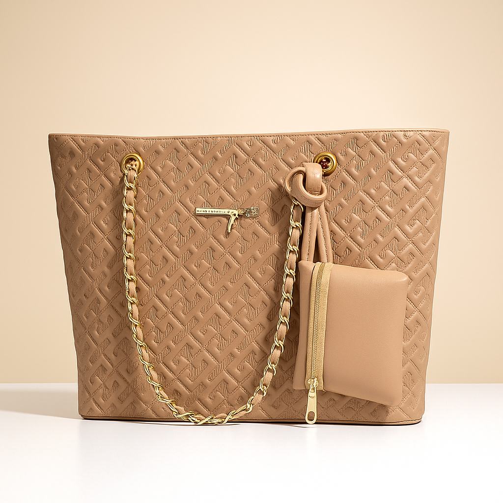 Luxury Embossed Pattern Tote Bag