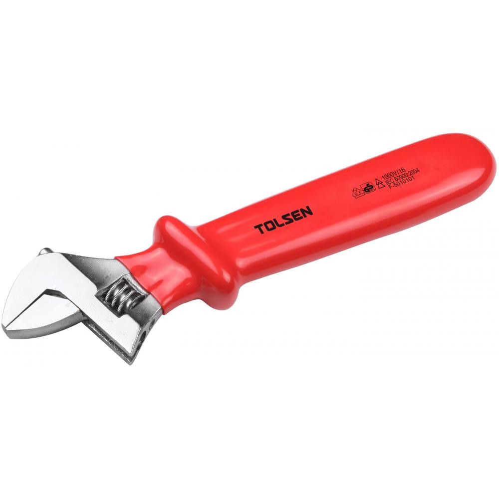 TOLSEN V40525 Insulated Adjustable Wrench, 10", VDE 1000V Model: V40525