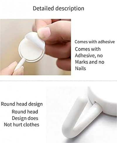 20 pcs Wall Hanging Hooks, Punch Free Hook for kitchen, bedroom or any tipe of accessories_img_5