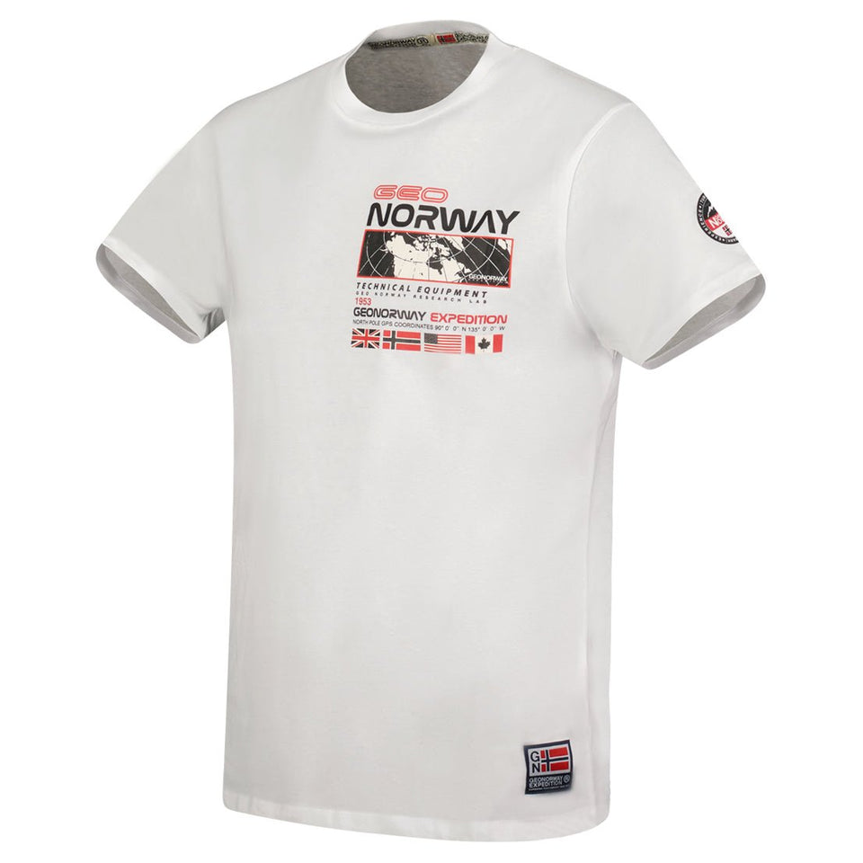 T-Shirt Men Short Sleeve with White Flag_img_1