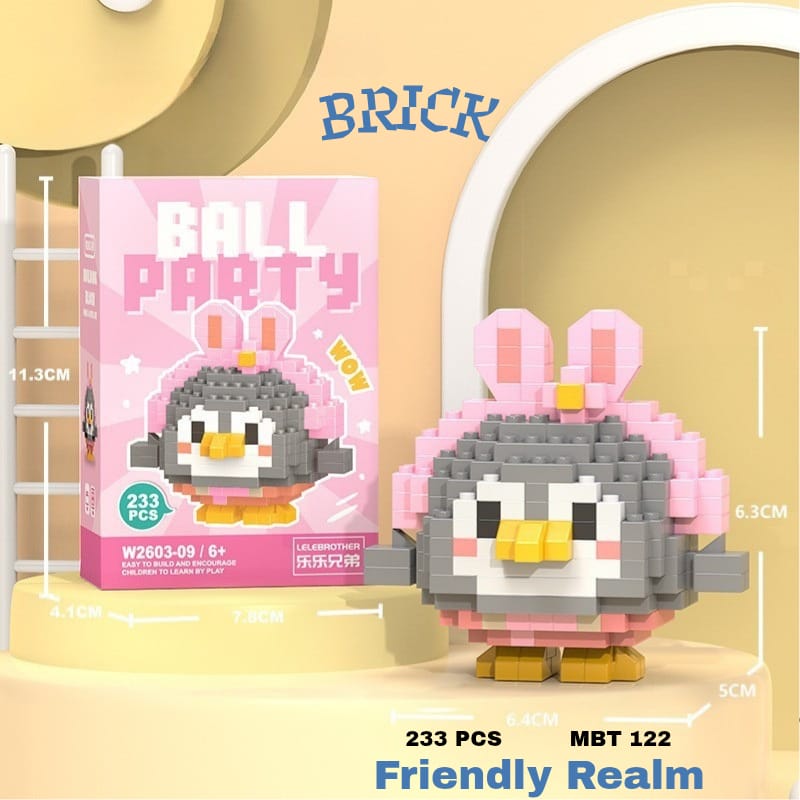 Mini Brick Cute Penguin Toy – 233 PCS Building Set (MBT-122)