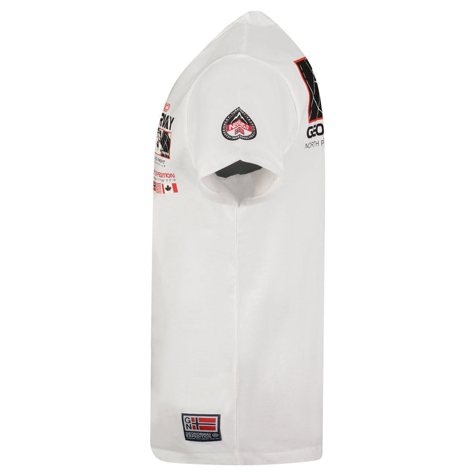 T-Shirt Men Short Sleeve with White Flag_img_2