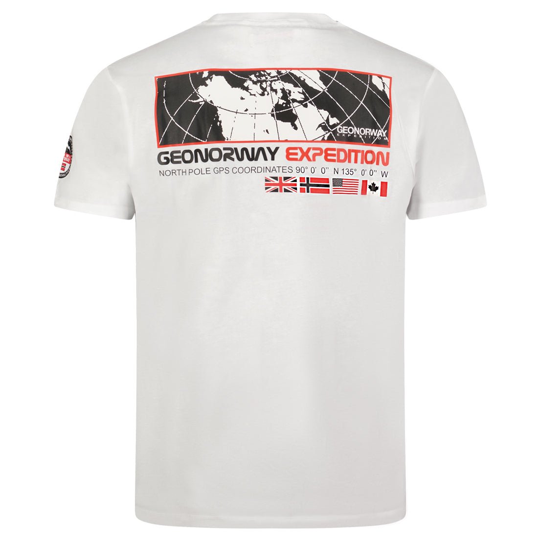 T-Shirt Men Short Sleeve with White Flag_img_4