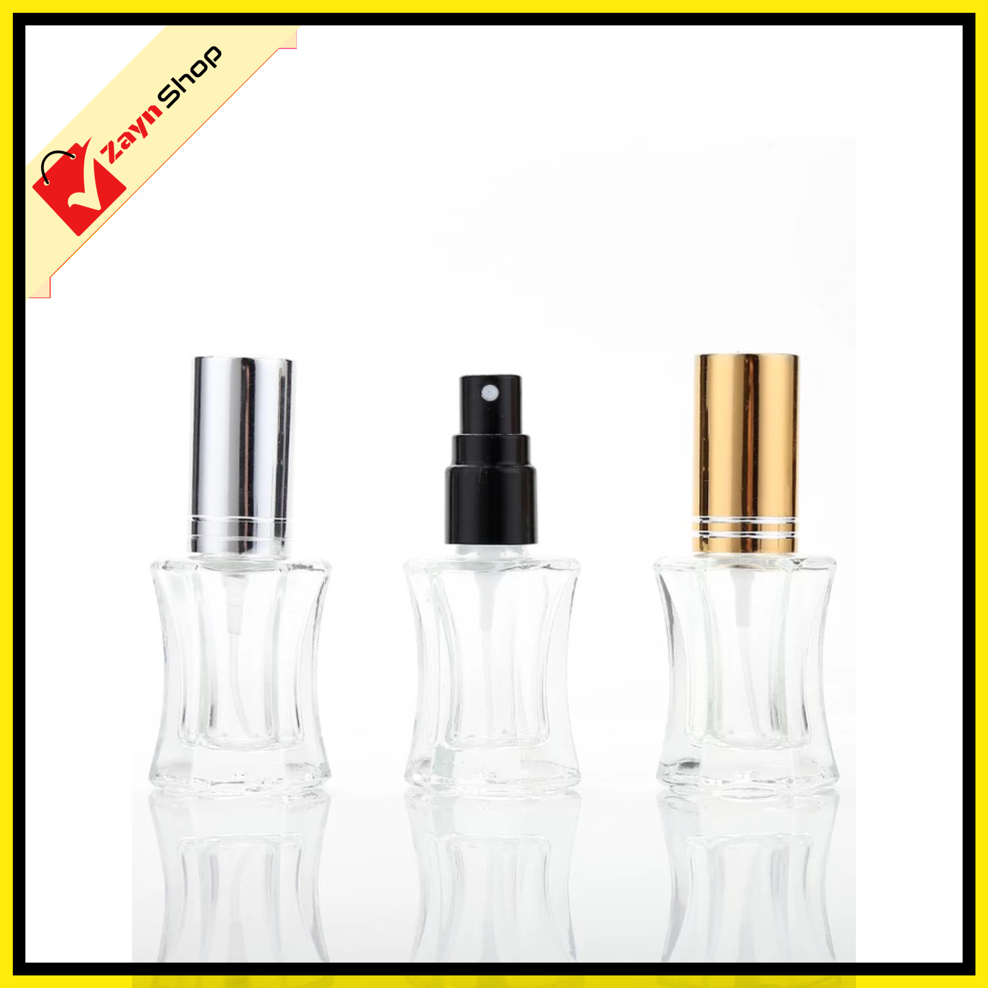Empty Bottle 5ml Refillable Spray Atomizer Round Shape Transparent Glass Random Color 1pcs_img_4