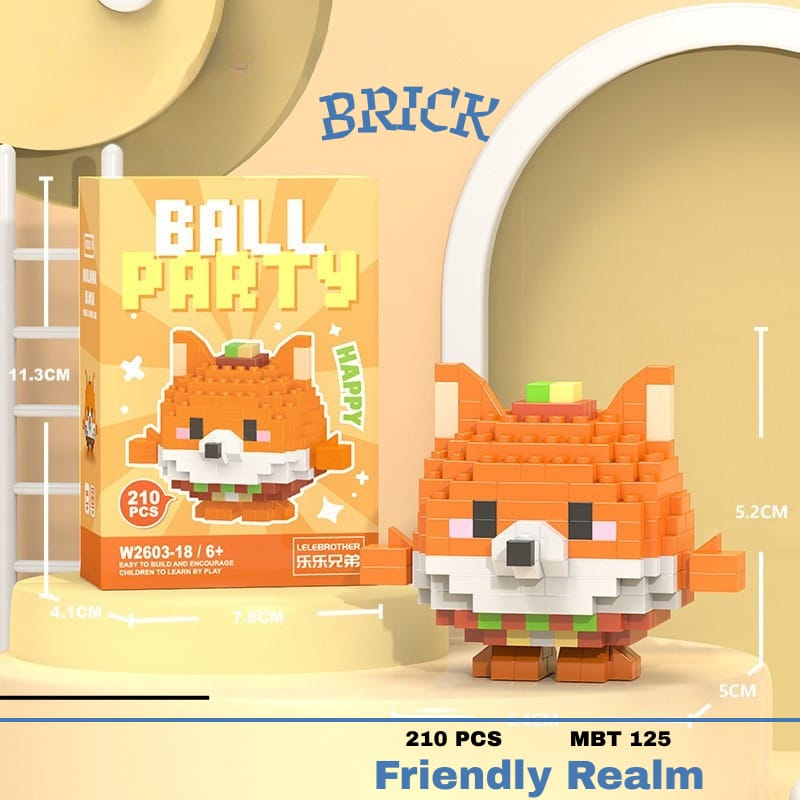 Mini Brick Cute Fox Toy – 210 PCS Building Set (MBT-125)