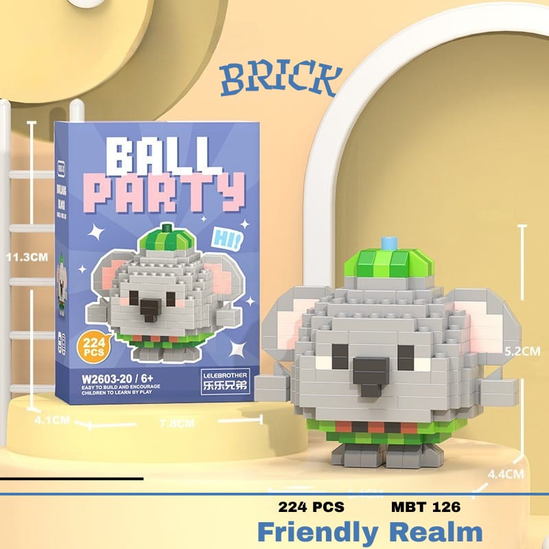 Mini Brick Cute Koala Toy – 224 PCS Building Set (MBT-126)