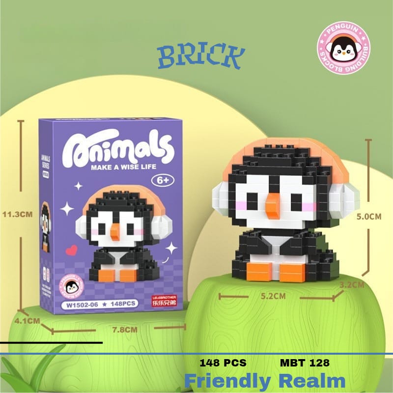 Mini Brick Cute Penguin Toy – 148 PCS Building Set (MBT-128)